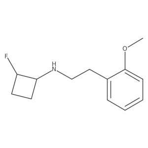 2-fluoro-N-[2-(2-methoxyphenyl)ethyl]cyclobutan-1-amine Structure