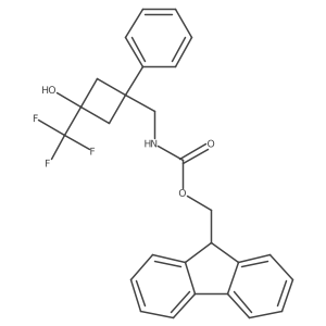 (9H-fluoren-9-yl)methyl N-{[3-hydroxy-1-phenyl-3-(trifluoromethyl)cyclobutyl]methyl}carbamate结构式