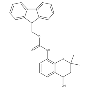 (9H-fluoren-9-yl)methyl N-(4-hydroxy-2,2-dimethyl-3,4-dihydro-2H-1-benzopyran-8-yl)carbamate结构式