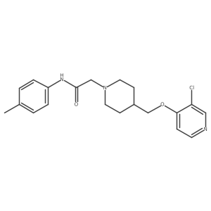 2-(4-{[(3-chloropyridin-4-yl)oxy]methyl}piperidin-1-yl)-N-(4-methylphenyl)acetamide Structure