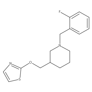 1-[(2-Fluorophenyl)methyl]-3-[(1,3-thiazol-2-yloxy)methyl]piperidine Structure