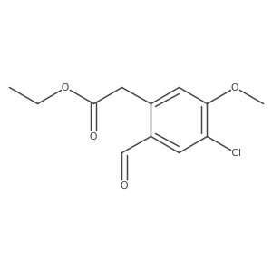 Ethyl 4-chloro-2-formyl-5-methoxybenzeneacetate Structure