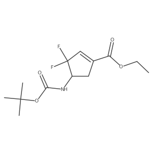 ethyl (4S)-4-{[(tert-butoxy)carbonyl]amino}-3,3-difluorocyclopent-1-ene-1-carboxylate Structure