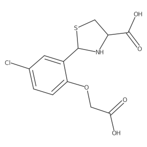 2-[2-(Carboxymethoxy)-5-chlorophenyl]-4-thiazolidinecarboxylic acid Structure