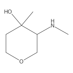 4-Methyl-3-(methylamino)oxan-4-ol Structure