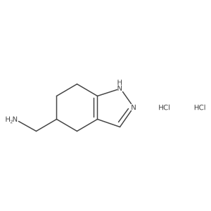 (4,5,6,7-Tetrahydro-2H-indazol-5-yl)methanamine dihydrochloride结构式