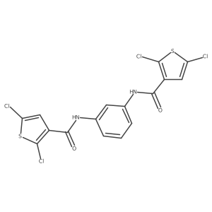 N,N'-(1,3-phenylene)bis(2,5-dichlorothiophene-3-carboxamide)结构式