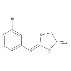 2-(3-Bromophenylamino)thiazol-4-one结构式