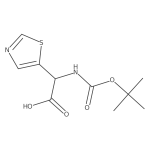 2-[(2-Methylpropan-2-yl)oxycarbonylamino]-2-(1,3-thiazol-5-yl)acetic acid结构式