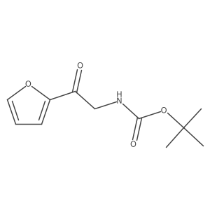 Tert-butyl (2-oxo-2-(2-furyl)-ethyl)carbamate结构式