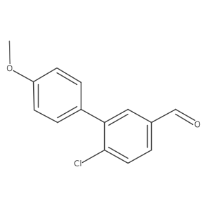 4-Chloro-3-(4-methoxyphenyl)benzenecarboxaldehyde结构式