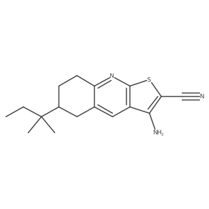 3-Amino-6-(tert-pentyl)-5,6,7,8-tetrahydrothieno[2,3-b]quinoline-2-carbonitrile Structure
