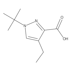 1-(1,1-dimethylethyl)-4-ethyl-1H-pyrazole-3-carboxylic acid结构式