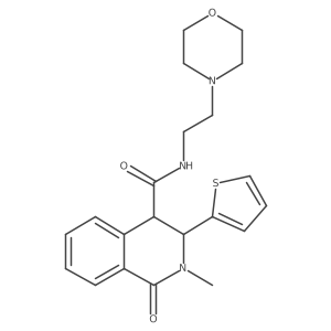 1,2,3,4-Tetrahydro-2-methyl-N-[2-(4-morpholinyl)ethyl]-1-oxo-3-(2-thienyl)-4-isoquinolinecarboxamide Structure
