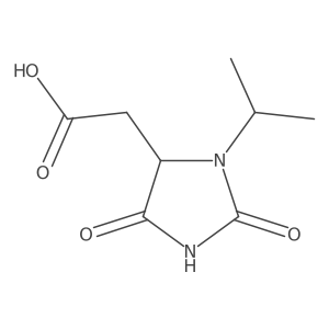 2-(3-Isopropyl-2,5-dioxoimidazolidin-4-yl)acetic acid Structure
