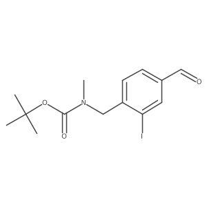 Tert-butyl (4-formyl-2-iodobenzyl)(methyl)carbamate结构式