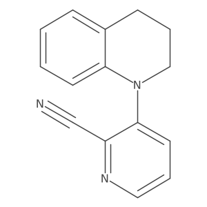 3-(3,4-dihydro-2H-quinoline-1-yl)pyridine-2-carbonitrile结构式