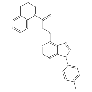 1-(3,4-dihydroquinolin-1(2H)-yl)-2-((3-(p-tolyl)-3H-[1,2,3]triazolo[4,5-d]pyrimidin-7-yl)thio)ethanone结构式