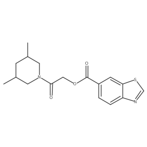 [2-(3,5-Dimethylpiperidin-1-yl)-2-oxoethyl] 1,3-benzothiazole-6-carboxylate Structure