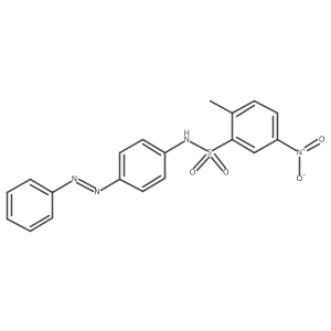 Cc1ccc([N+](=O)[O-])cc1S(=O)(=O)Nc1ccc(N=Nc2ccccc2)cc1结构式