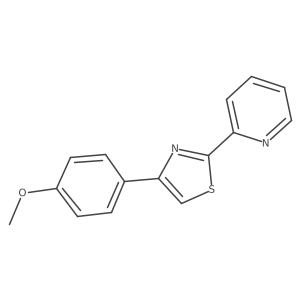 2-[4-(4-Methoxyphenyl)-1,3-thiazol-2-yl]pyridine结构式
