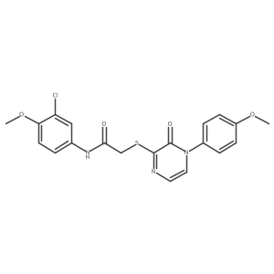 N-(3-chloro-4-methoxyphenyl)-2-{[4-(4-methoxyphenyl)-3-oxo-3,4-dihydropyrazin-2-yl]sulfanyl}acetamide结构式