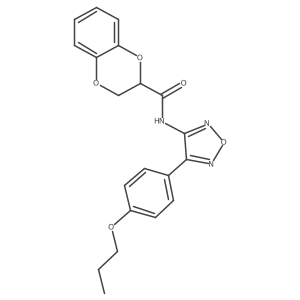 N-[4-(4-propoxyphenyl)-1,2,5-oxadiazol-3-yl]-2,3-dihydro-1,4-benzodioxine-2-carboxamide结构式