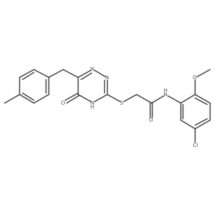 N-(5-chloro-2-methoxyphenyl)-2-{[6-(4-methylbenzyl)-5-oxo-4,5-dihydro-1,2,4-triazin-3-yl]sulfanyl}acetamide Structure