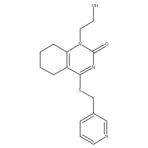 1-(2-hydroxyethyl)-4-((pyridin-3-ylmethyl)thio)-5,6,7,8-tetrahydroquinazolin-2(1H)-one Structure
