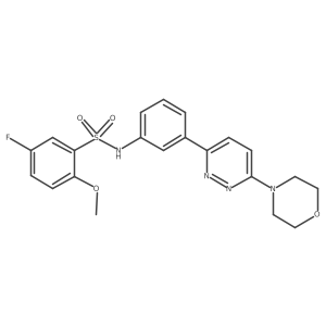 5-fluoro-2-methoxy-N-{3-[6-(morpholin-4-yl)pyridazin-3-yl]phenyl}benzene-1-sulfonamide结构式