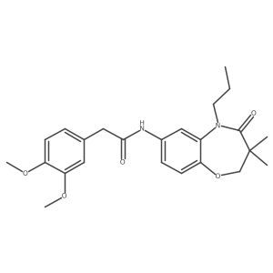 2-(3,4-dimethoxyphenyl)-N-(3,3-dimethyl-4-oxo-5-propyl-2,3,4,5-tetrahydrobenzo[b][1,4]oxazepin-7-yl)acetamide结构式