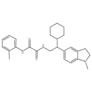 N1-(2-(1-methylindolin-5-yl)-2-(piperidin-1-yl)ethyl)-N2-(o-tolyl)oxalamide结构式