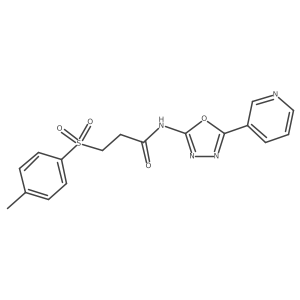 N-(5-(pyridin-3-yl)-1,3,4-oxadiazol-2-yl)-3-tosylpropanamide Structure