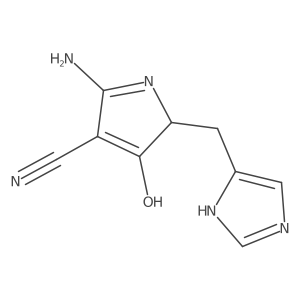 2-amino-5-(1H-imidazol-4-ylmethyl)-4-oxo-4,5-dihydro-1H-pyrrole-3-carbonitrile结构式