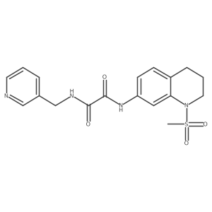 N1-(1-(methylsulfonyl)-1,2,3,4-tetrahydroquinolin-7-yl)-N2-(pyridin-3-ylmethyl)oxalamide结构式