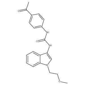 1-(4-acetylphenyl)-3-(1-(2-methoxyethyl)-1H-indol-3-yl)urea结构式