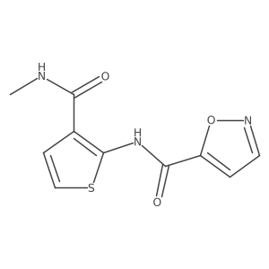 N-(3-(methylcarbamoyl)thiophen-2-yl)isoxazole-5-carboxamide结构式