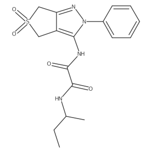 N-(butan-2-yl)-N'-{5,5-dioxo-2-phenyl-2H,4H,6H-5lambda6-thieno[3,4-c]pyrazol-3-yl}ethanediamide结构式