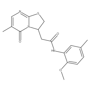 N-(2-methoxy-5-methylphenyl)-2-(6-methyl-5-oxo-3,5-dihydro-2H-thiazolo[3,2-a]pyrimidin-3-yl)acetamide结构式