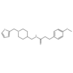 N-((1-(furan-2-ylmethyl)piperidin-4-yl)methyl)-3-(4-methoxyphenyl)propanamide结构式