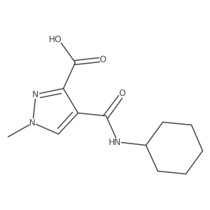4-(Cyclohexylcarbamoyl)-1-methyl-1H-pyrazole-3-carboxylic acid结构式