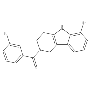 (3-bromophenyl)(6-bromo-1,3,4,5-tetrahydro-2H-pyrido[4,3-b]indol-2-yl)methanone结构式