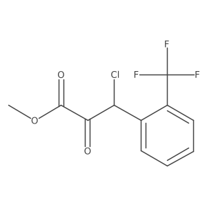 3-Chloro-3-(2-trifluoromethyl-phenyl)-2-oxo-propionic acid methyl ester Structure