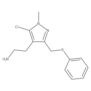 5-Chloro-1-methyl-3-[(phenylthio)methyl]-1H-pyrazole-4-ethanamine Structure