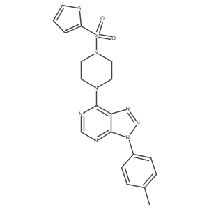 1-[3-(4-methylphenyl)-3H-[1,2,3]triazolo[4,5-d]pyrimidin-7-yl]-4-(thiophene-2-sulfonyl)piperazine Structure