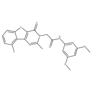 N-(3,5-dimethoxyphenyl)-2-(9-fluoro-2-methyl-4-oxo[1]benzothieno[3,2-d]pyrimidin-3(4H)-yl)acetamide Structure