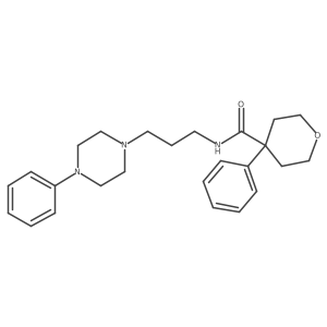 4-phenyl-N-(3-(4-phenylpiperazin-1-yl)propyl)tetrahydro-2H-pyran-4-carboxamide结构式