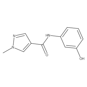 N-(3-hydroxyphenyl)-1-methyl-1H-pyrazole-4-carboxamide Structure