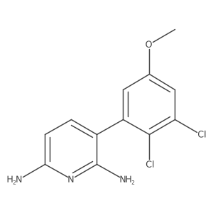 3-(2,3-Dichloro-5-methoxyphenyl)pyridine-2,6-diamine Structure