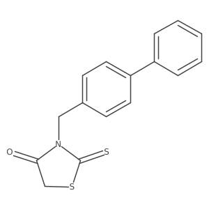 3-(Biphenyl-4-ylmethyl)-2-thioxo-1,3-thiazolidin-4-one结构式